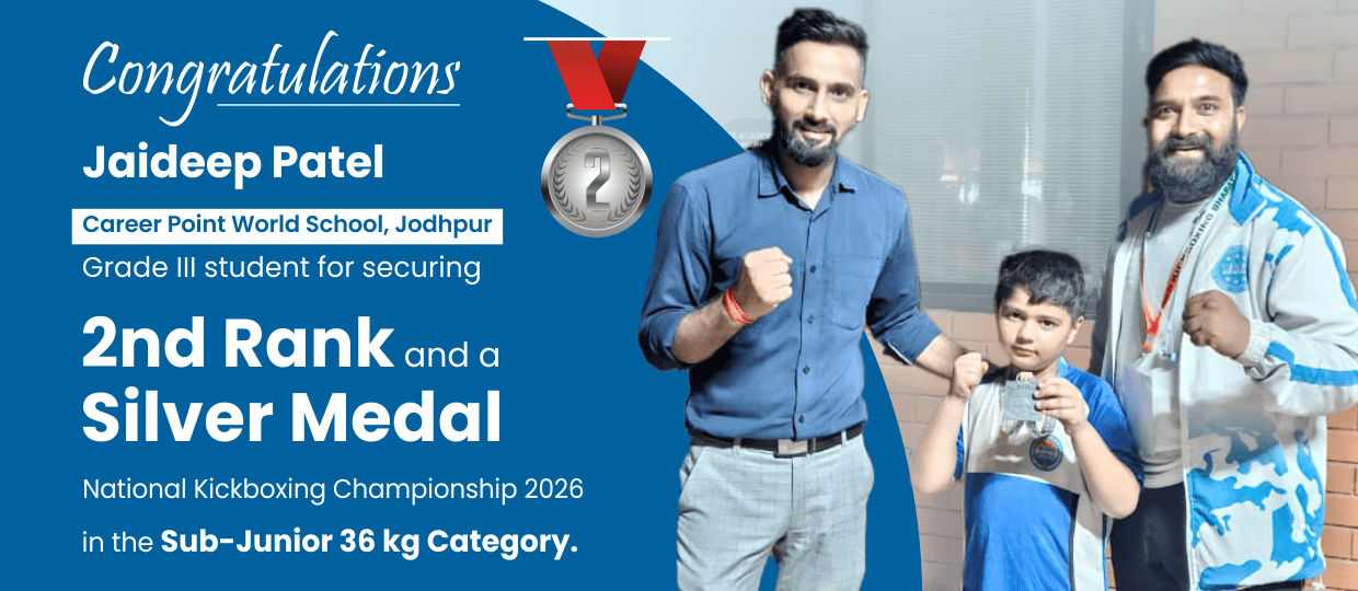 From Dedication to Victory Career Point World School Jodhpur Shines at National Kickboxing Championship 2026
